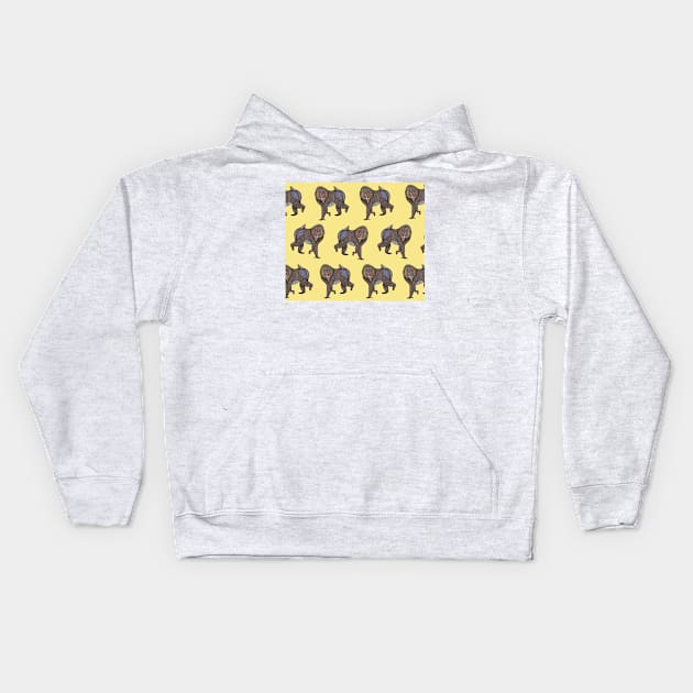 Mandrill on Yellow Kids Hoodie by ButtonandSquirt